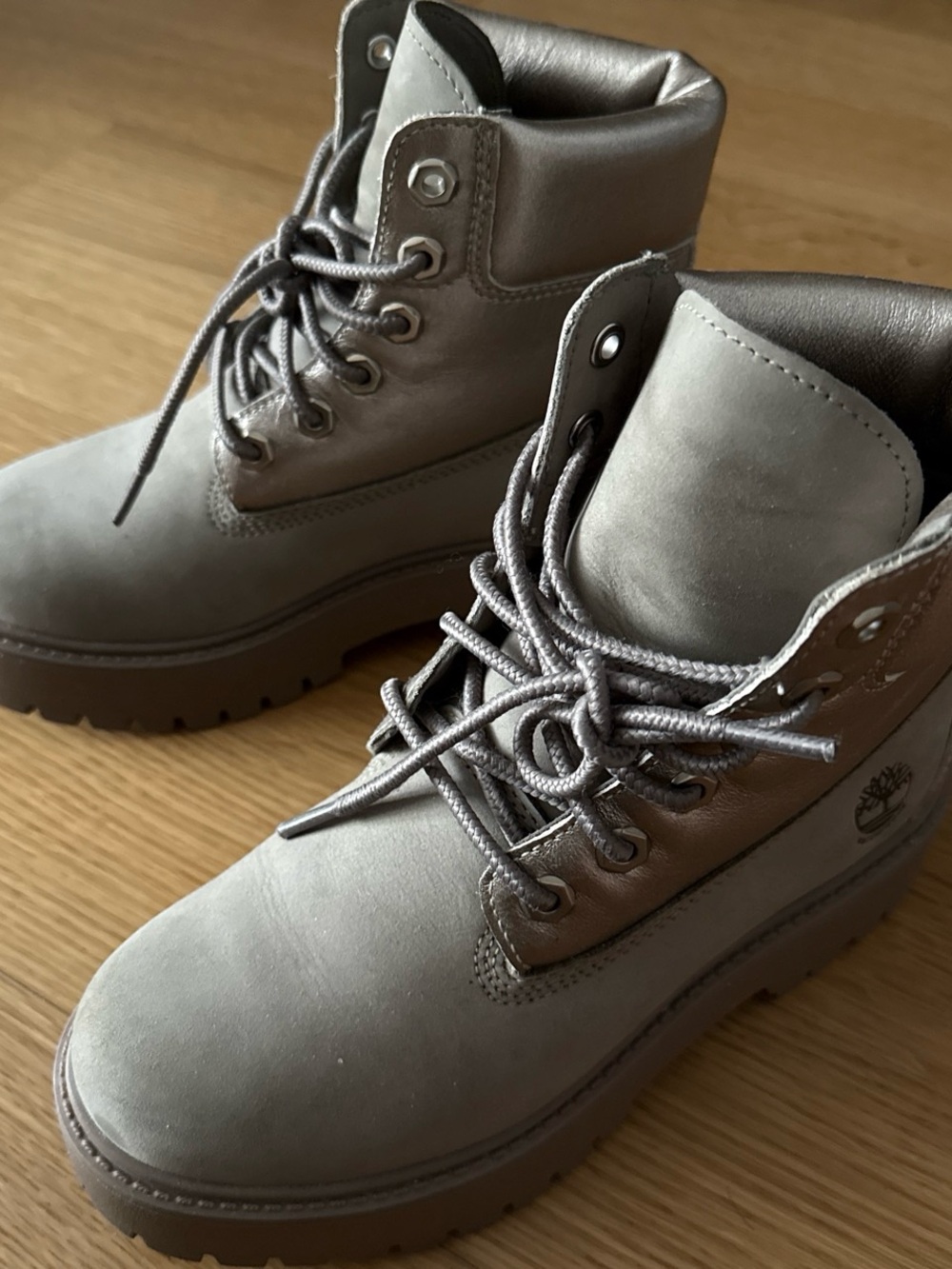 Timberland Women's Taupe Lace-Up Ankle Boots